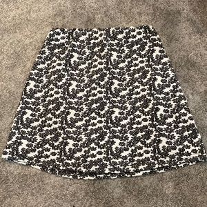 floral high waisted mini skirt